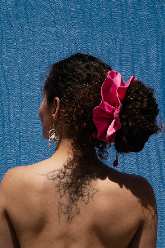 Le voile de coton rose