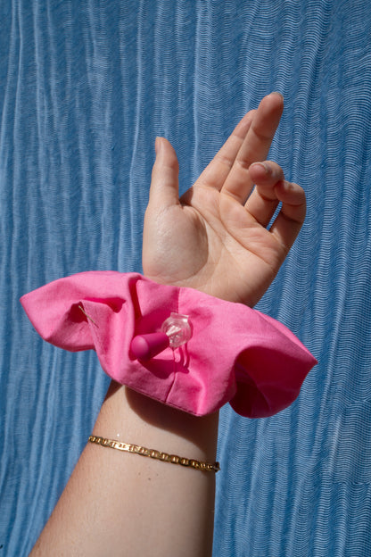 Le voile de coton rose