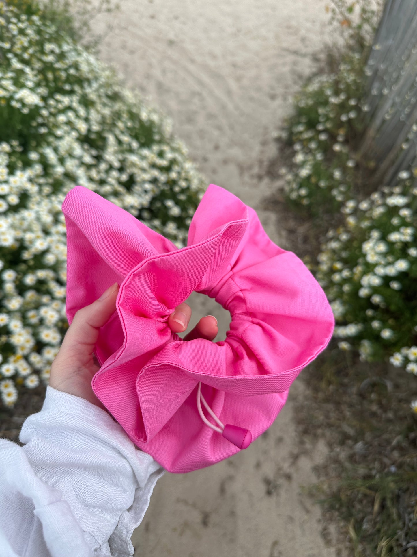 Le voile de coton rose